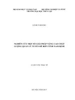 (Luận văn thạc sĩ) Nghiên cứu một số giải pháp nâng cao chất lượng quản lý tuyến đê biển tỉnh Nam Định
