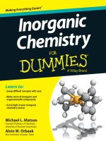 Inorganic chemistry for dummies by michael matson, alvin w  orbaek 