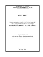 Một số giải pháp nhằm tăng cường công tác quản lý nợ thuế đối với doanh nghiệp ngoài quốc doanh tại Cục thuế tỉnh Hà Giang