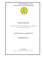 Nghiên cứu hành vi tiêu dùng mì ăn liền của sinh viên khóa 9 khoa kinh tế QTKD 