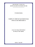Nghiên cứu thiết kế mạch khuếch đại công suất rf trong rru 4g 