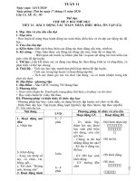 Giáo án thể dục 1 2 4 5 - Thủ công lớp 3 tuần 11 (2020 - 2021)