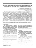 Kết quả điều trị suy hô hấp do bệnh lý thần kinh cơ tại khoa Điều trị tích cực BV nhi trung ương