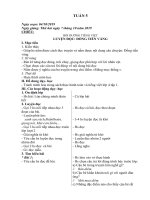 Giáo án tuần 5 lớp 4A - Buổi 2 - Năm học 2019 -2020