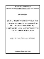 Quản lí hoạt động giáo dục đạo đức cho học sinh trung học phổ thông ở các trung tâm giáo dục nghề nghiệp    giáo dục thường xuyên