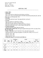 Đề kiểm tra vật lí 45 phút khối 7