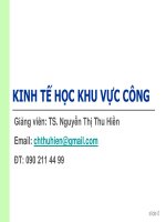 bài giảng KINH tế học KHU vực CÔNG