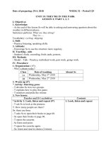 Giáo án Tiếng Anh Lớp 3 - Tuần 32