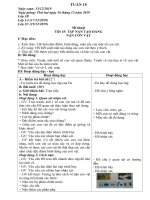 giáo án Mĩ thuật - kĩ thuật lớp 1 2 3 4 5 - Tuần 15 (2019 - 2020)