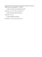 Bài tập Chương 2 (Chương 9) - phần 1-2-3