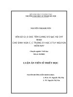 Vấn đề giáo dục tấm gương đạo đức hồ chí minh cho sinh viên các trường đại học ở tây nguyên hiện nay 