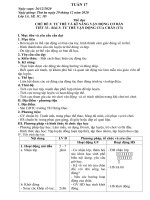 Giáo án thể dục 1 2 4 5 - Thủ công lớp 3 tuần 17 (2020 - 2021)