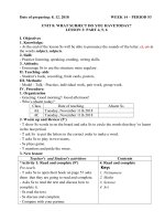 Giáo án Tiếng Anh Lớp 4 - Tuần 14