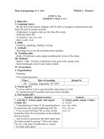 Giáo án Tiếng Anh Lớp 2 - Tuần 1