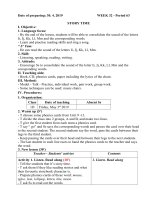 Giáo án Tiếng Anh Lớp 1 - Tuần 32