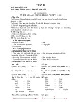 Giáo án buổi 2 tuần 20 - 3A năm 2019-2020