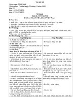 giáo án Mĩ thuật - kĩ thuật lớp 1 2 3 4 5 - Tuần 12 (2019 - 2020)