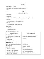 Giáo án lớp 1A tuần 3