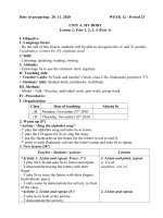 Giáo án Tiếng Anh Lớp 1 - Tuần 12