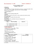 Giáo án Tiếng Anh Lớp 3 - Tuần 34