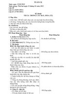 giáo án Mĩ thuật - kĩ thuật - Thủ công lớp 1 2 3 4 5 - Tuần 21 (2020 - 2021)