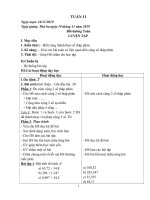 Giáo án lớp 5 Tuần 11 - Buổi 2: năm học 2019 - 2020