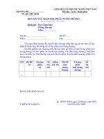 Mẫu chuyển điểm học phần tương đương