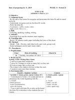 Giáo án Tiếng Anh Lớp 2 - Tuần 11