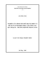 Nghiên cứu hình thái đô thị ven biển và đề xuất cơ sở khoa học vào công tác quy hoạch – trường hợp đô thị đà nẵng 