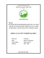 Ứng dụng phần mềm Microstation v8i và Gcadas thành lập bản đồ địa chính, mảnh bản đồ địa chính tờ số 39 Xã Kim Ngọc, huyện Bắc Quang, tỉnh Hà Giang