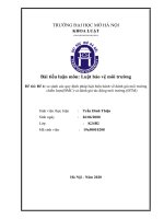 bài tiểu luận môn luật môi trường