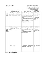 Giáo án tuần 25: mùa hè đến rồi nhánh: nước