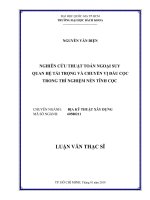 Nghiên cứu thuật toán ngoại suy quan hệ tải trọng và chuyển vị đầu cọc trong thí nghiệm nén tĩnh cọc  