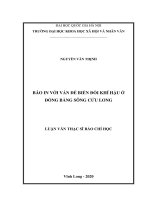 Tài liệu luận văn Báo In Với Vấn Đề Biến Đổi Khí Hậu Ở Đồng Bằng Sông Cửu Long