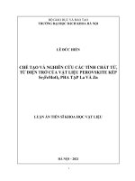 Chế tạo và nghiên cứu các tính chất từ, từ điện trở của vật liệu perovskite kép sr2femoo6 pha tạp la và zn 