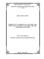Nghiên cứu tạo động lực làm việc cho nhân viên tại Công ty Cổ phần Chế tạo Giàn khoan Dầu khí