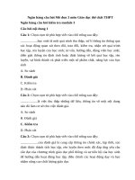 trả lời câu hỏi modum 3 môn giáo dục thể chất cấp THPT