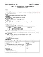 Giáo án Tiếng Anh lớp 4 - Tuần 14