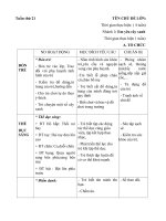 giáo án chủ đề tuần 21: Cây xanh và môi trường sống: Nhánh 1:Em yêu cây xanh