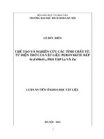 Chế tạo và nghiên cứu các tính chất từ, từ điện trở của vật liệu perovskite kép sr2femoo6 pha tạp la và zn 