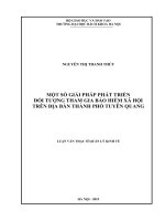 Một số giải pháp phát triển đối tượng tham gia bảo hiểm xã hội trên địa bàn thành phố Tuyên Quang