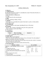 Giáo án Tiếng Anh Lớp 1 - Tuần 34