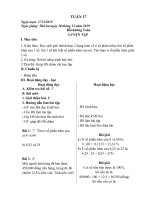 Giáo án lớp 5 Tuần 17 - Buổi 2: năm học 2019 - 2020