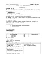 GIAO AN TIENG ANH LOP 4 TUAN 19