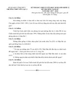 Đề thi KSCL đội tuyển HSG môn Lịch sử lớp 12 năm 2017-2018 – Sở GD&ĐT Vĩnh Phúc