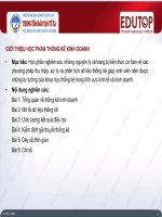 Bài giảng Thống kê kinh doanh: Bài 1 - ThS. Nguyễn Thị Xuân Mai