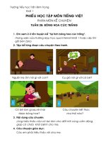 Phiếu học tập môn Kể chuyện lớp 1 - Bài 