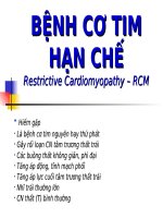 BỆNH cơ TIM hạn CHẾ (RCM) (nội KHOA) 