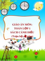 Giáo án môn Toán lớp 1 sách Cánh Diều (Trọn bộ cả năm)