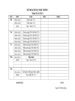 Kế hoạch giảng dạy Khối 1 Tuần 23